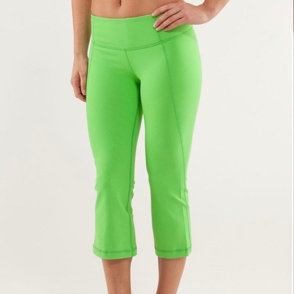 NWT Lululemon Gather & Crow Crop Frond Green - Picture 5 of 9